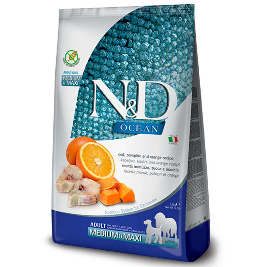 ND Ocean Tahılsız Balkabaklı Balıklı Medium Maxi Köpek Maması