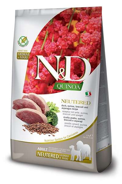 ND Quinoa Neutered Ördek Kısır Orta Büyük Irk Köpek Maması