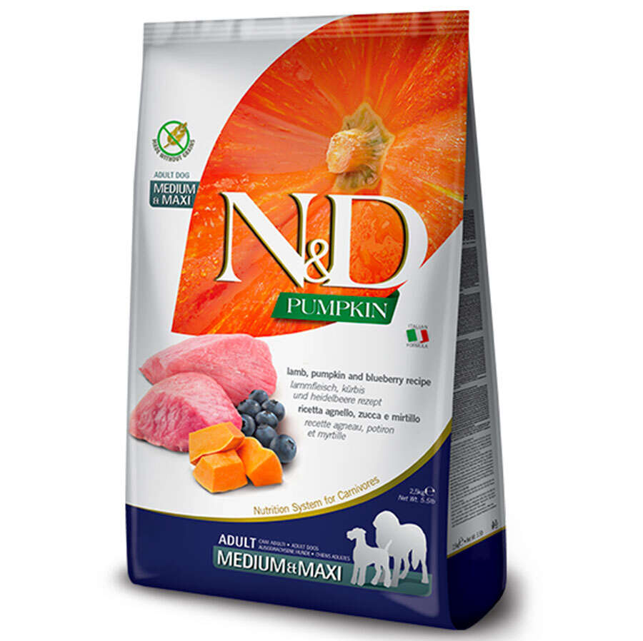 ND Tahılsız Balkabaklı Kuzu Medium Maxi Köpek Maması