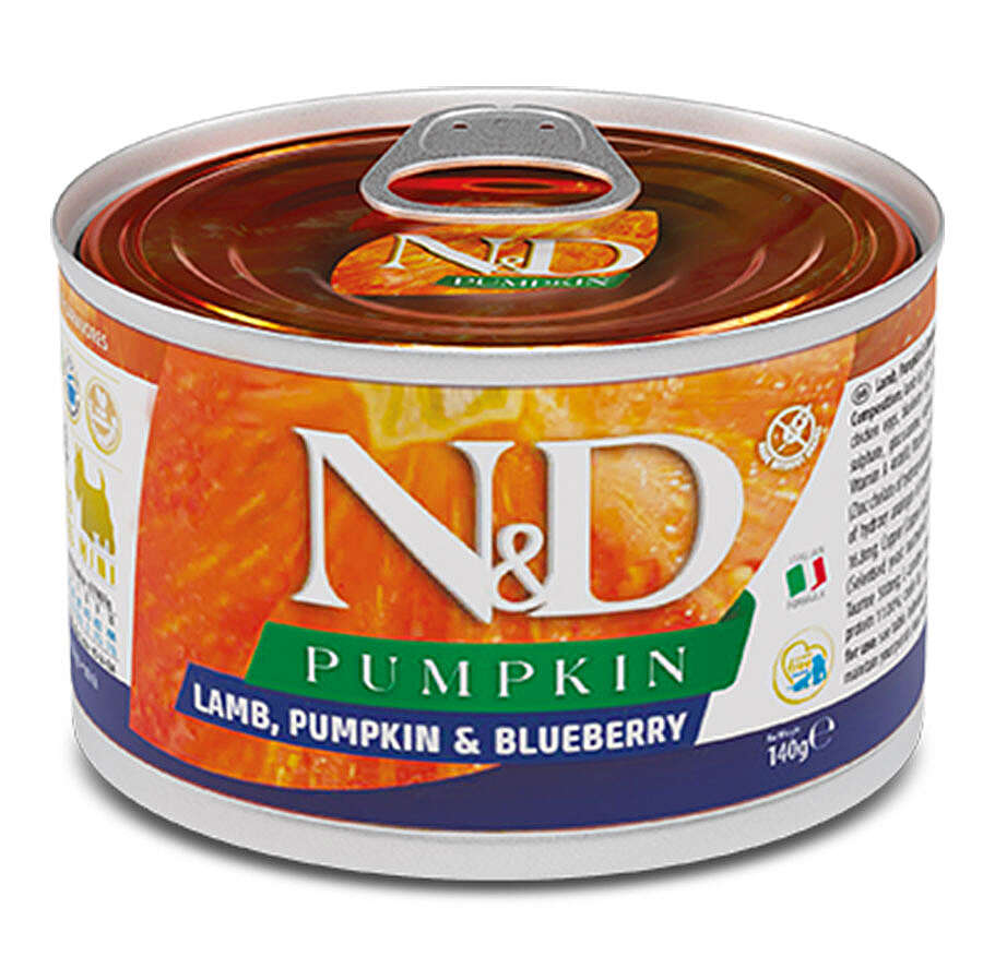 ND Mini Pumpkin Balkabaklı Kuzu Etli ve Yaban Mersini Köpek Konservesi